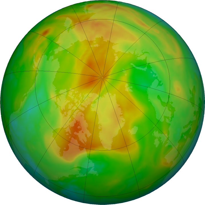 Arctic ozone map for 21 May 2023